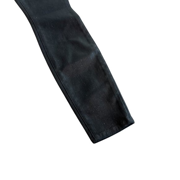 L'Agence Marguerite Black Coated Skinny Jeans Pants Glitter Sparkle Size 27 NWT - Picture 5 of 12